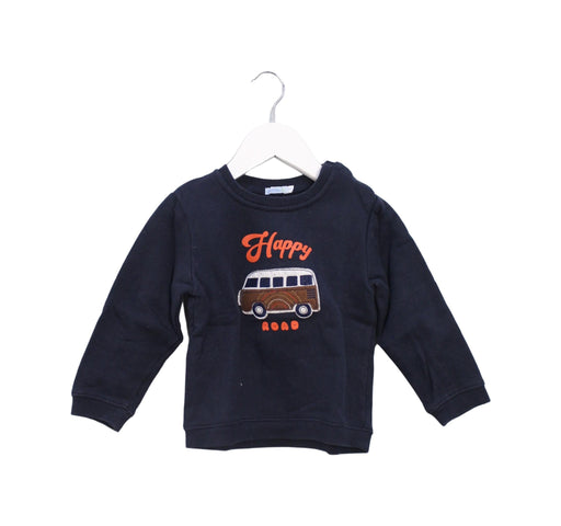 A Navy Sweatshirts from Bout'Chou in size 3T for boy. (Front View)