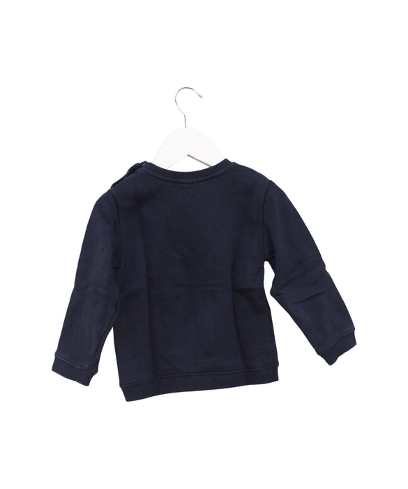 A Navy Sweatshirts from Bout'Chou in size 3T for boy. (Back View)