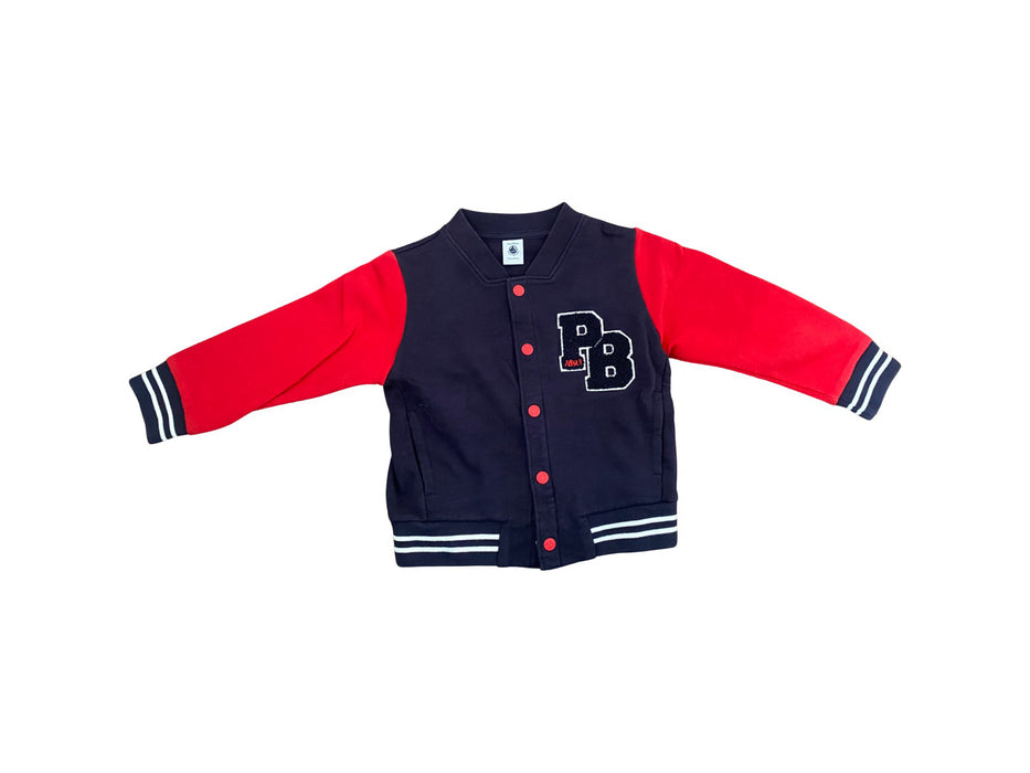 A Navy Lightweight Jackets from Petit Bateau in size 3T for boy. (Front View)