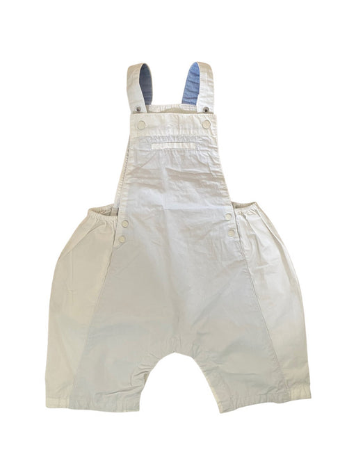 A White Long Overalls from Petit Bateau in size 18-24M for boy. (Front View)