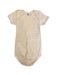 A Beige Short Sleeve Bodysuits from Petit Bateau in size 4T for neutral. (Front View)