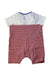 A Red Short Sleeve Rompers from Rachel Riley in size 6-12M for boy. (Back View)