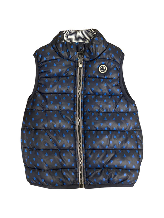 A Black Outerwear Vests from Petit Bateau in size 18-24M for boy. (Front View)