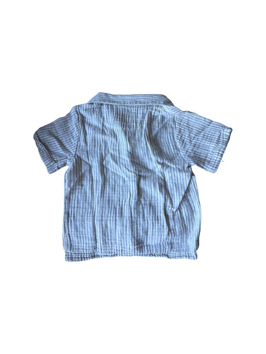 A Blue Short Sleeve Shirts from Mori in size 3T for boy. (Back View)