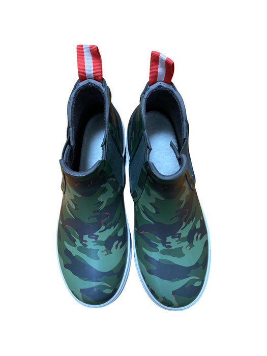 A Green Rain Boots from Joules in size 7Y for neutral. (Back View)