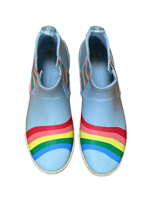 A Blue Rain Boots from Joules in size 11Y for girl. (Back View)