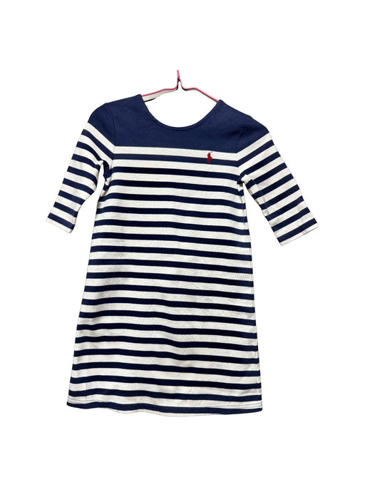A Navy Long Sleeve Dresses from Polo Ralph Lauren in size 8Y for girl. (Front View)