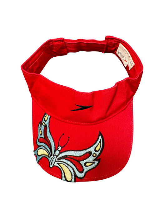 A Red Sun Hats from Speedo in size 10Y for girl. (Front View)