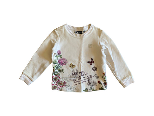 A White Crewneck Sweatshirts from Fila in size 4T for girl. (Front View)