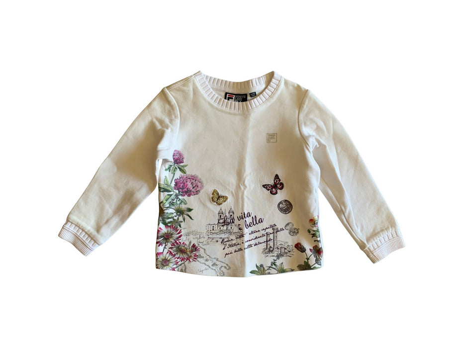 A White Crewneck Sweatshirts from Fila in size 4T for girl. (Front View)