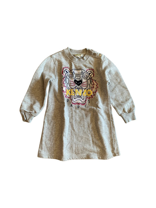 A Grey Sweater Dresses from Kenzo in size 3T for girl. (Front View)