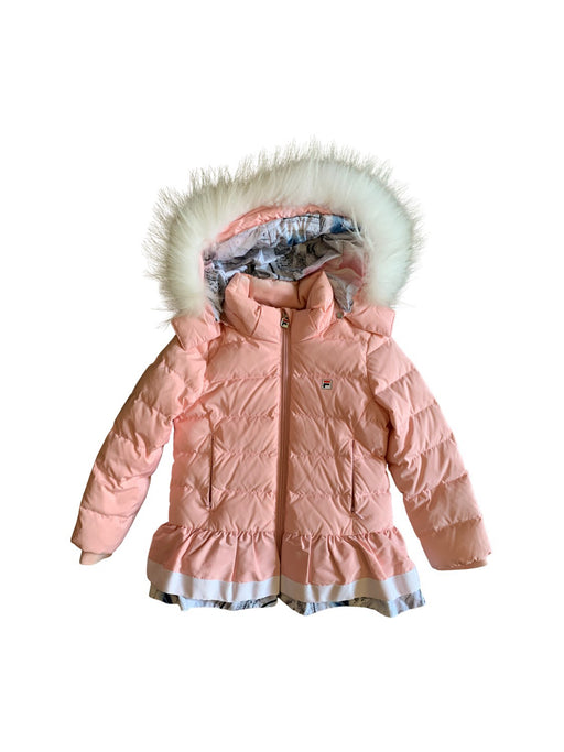 A Peach Puffer/Quilted Coats & Outerwear from Fila in size 4T for girl. (Front View)