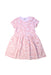 A Pink Short Sleeve Dresses from Petit Bateau in size 6T for girl. (Front View)