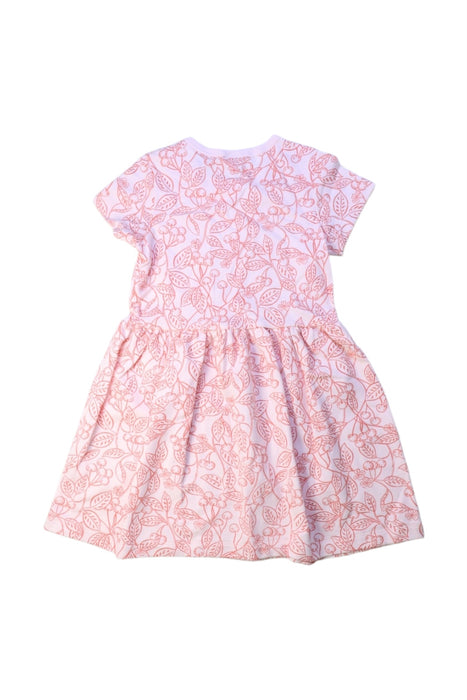 A Pink Short Sleeve Dresses from Petit Bateau in size 6T for girl. (Back View)