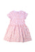 A Pink Short Sleeve Dresses from Petit Bateau in size 6T for girl. (Back View)