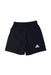 A Black Active Shorts from Adidas in size 7Y for boy. (Front View)