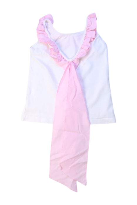 A White Sleeveless Tops from Phi Clothing in size 3T for girl. (Back View)