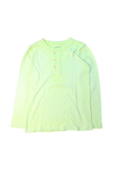 A Green Long Sleeve T Shirts from Crewcuts in size 4T for boy. (Front View)