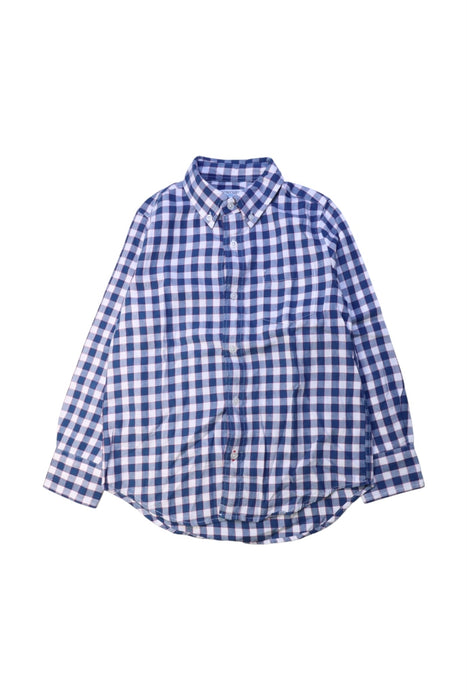 A Blue Long Sleeve Shirts from Crewcuts in size 6T for boy. (Front View)