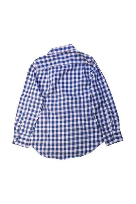 A Blue Long Sleeve Shirts from Crewcuts in size 6T for boy. (Back View)