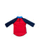 A Red Rash Guards from Speedo in size 2T for boy. (Back View)