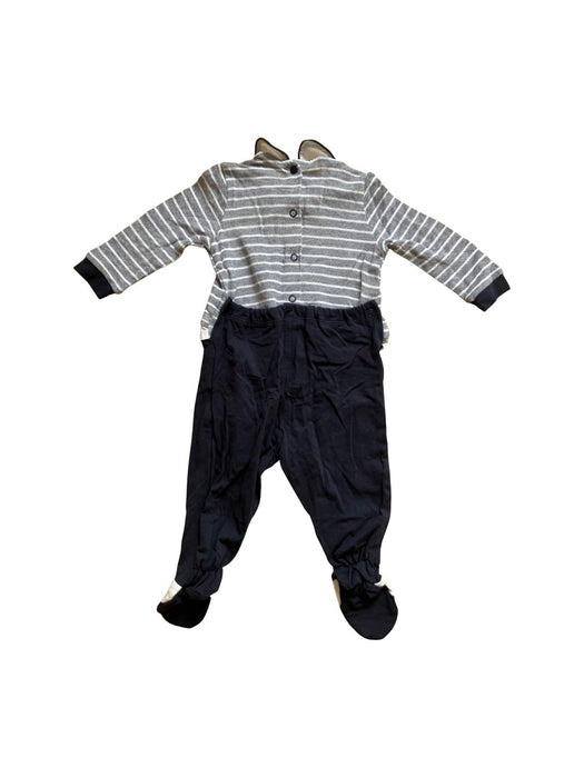 A Black Long Sleeve Jumpsuits from Chicco in size 6-12M for boy. (Back View)