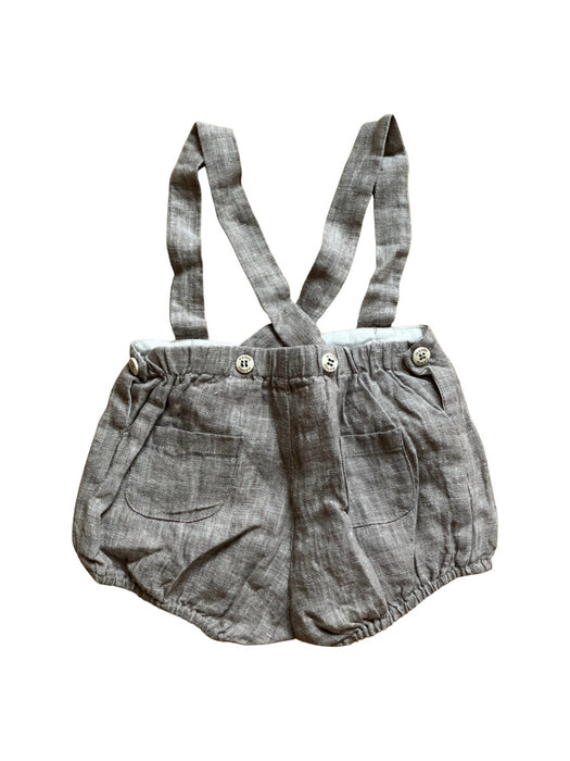 A Grey Overall Shorts from Nanos in size 12-18M for boy. (Back View)