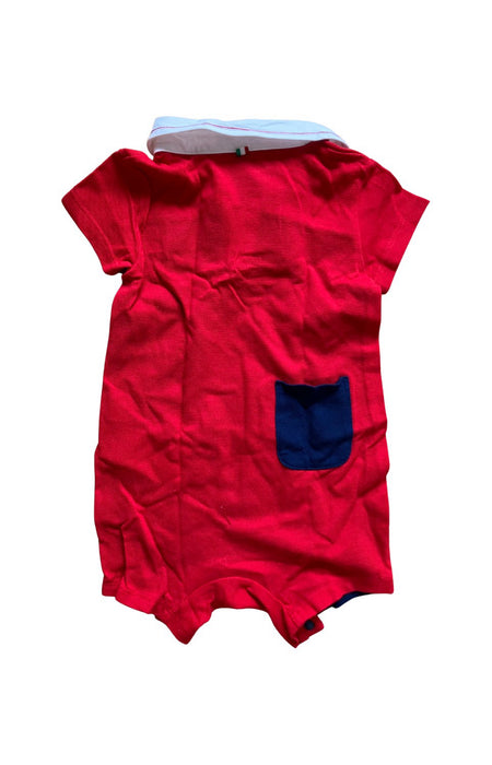 A Red Short Sleeve Rompers from Ferrari in size 0-3M for boy. (Back View)