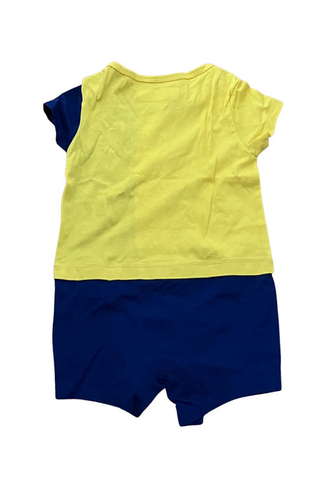 A Yellow Short Sleeve Rompers from Ferrari in size 3-6M for boy. (Back View)