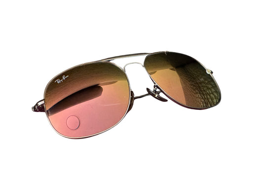 A Silver Sunglasses from Ray-Ban in size 10Y for neutral. (Front View)