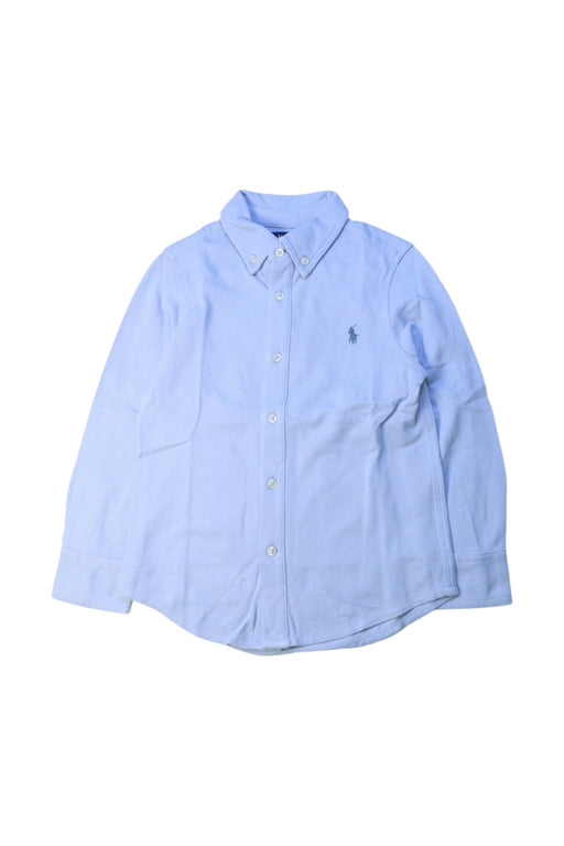 A Blue Long Sleeve Shirts from Polo Ralph Lauren in size 3T for boy. (Front View)