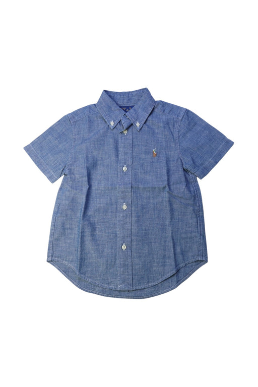 A Blue Short Sleeve Shirts from Polo Ralph Lauren in size 3T for boy. (Front View)