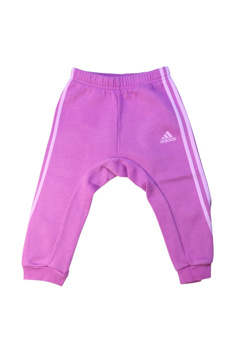 A Pink Sweatpants from Adidas in size 12-18M for girl. (Front View)