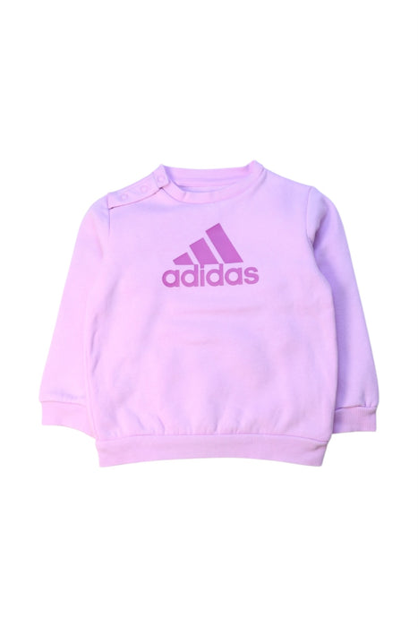 A Pink Crewneck Sweatshirts from Adidas in size 12-18M for girl. (Front View)