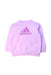 A Pink Crewneck Sweatshirts from Adidas in size 12-18M for girl. (Front View)