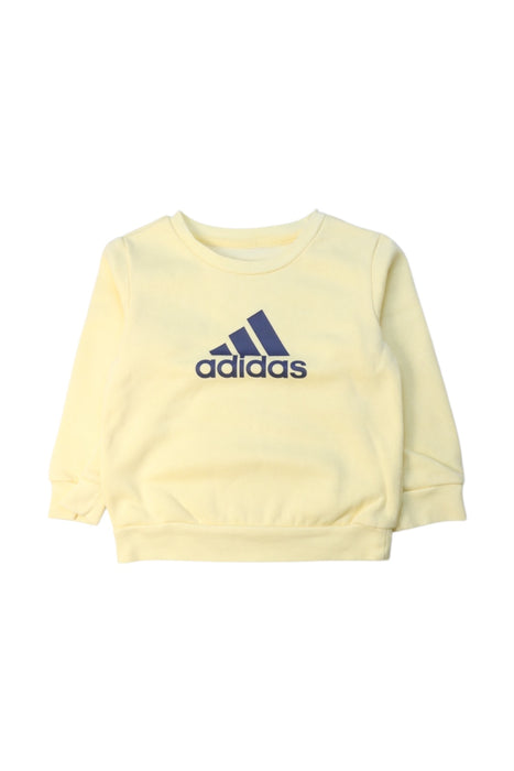 A Yellow Crewneck Sweatshirts from Adidas in size 18-24M for girl. (Front View)