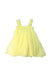 A Yellow Sleeveless Dresses from Dolly by Le Petit Tom in size 4T for girl. (Back View)