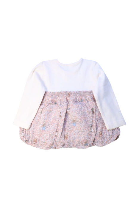 A White Dress Sets from Petit Main in size 18-24M for girl. (Back View)