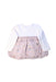A White Dress Sets from Petit Main in size 18-24M for girl. (Back View)