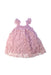A Pink Sleeveless Dresses from Dolly by Le Petit Tom in size 12-18M for girl. (Front View)