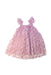 A Pink Sleeveless Dresses from Dolly by Le Petit Tom in size 12-18M for girl. (Back View)