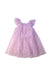 A Purple Sleeveless Dresses from Dolly by Le Petit Tom in size 12-18M for girl. (Front View)
