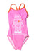 A Pink Swimsuits from Arena in size 6T for girl. (Front View)