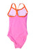 A Pink Swimsuits from Arena in size 6T for girl. (Back View)