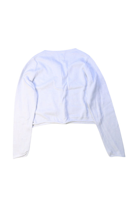A White Cardigans from Petit Bateau in size 8Y for girl. (Back View)