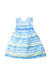 A Blue Sleeveless Dresses from Chickeeduck in size 7Y for girl. (Front View)
