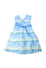 A Blue Sleeveless Dresses from Chickeeduck in size 7Y for girl. (Back View)