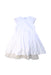 A White Sleeveless Dresses from Petit Bateau in size 8Y for girl. (Front View)