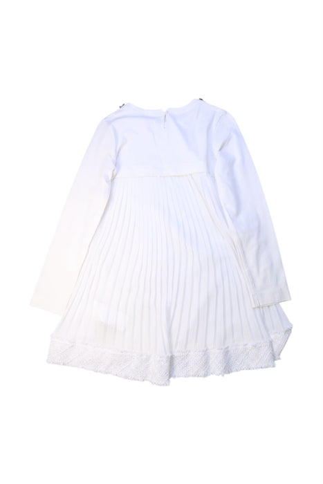 A White Long Sleeve Dresses from Monnalisa in size 10Y for girl. (Back View)