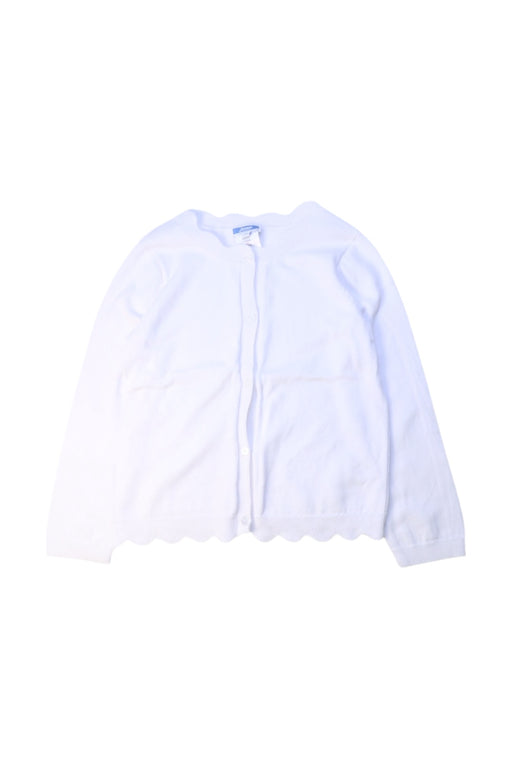 A White Cardigans from Jacadi in size 6T for girl. (Front View)